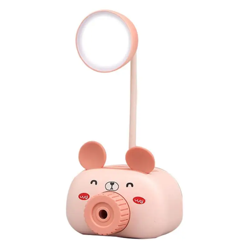 

Cartoon Animal Desk Lamps Pen Holder Pencil Sharpener Mini Table Lights USB Charger LED Light Child Student Eye Protection Lamp