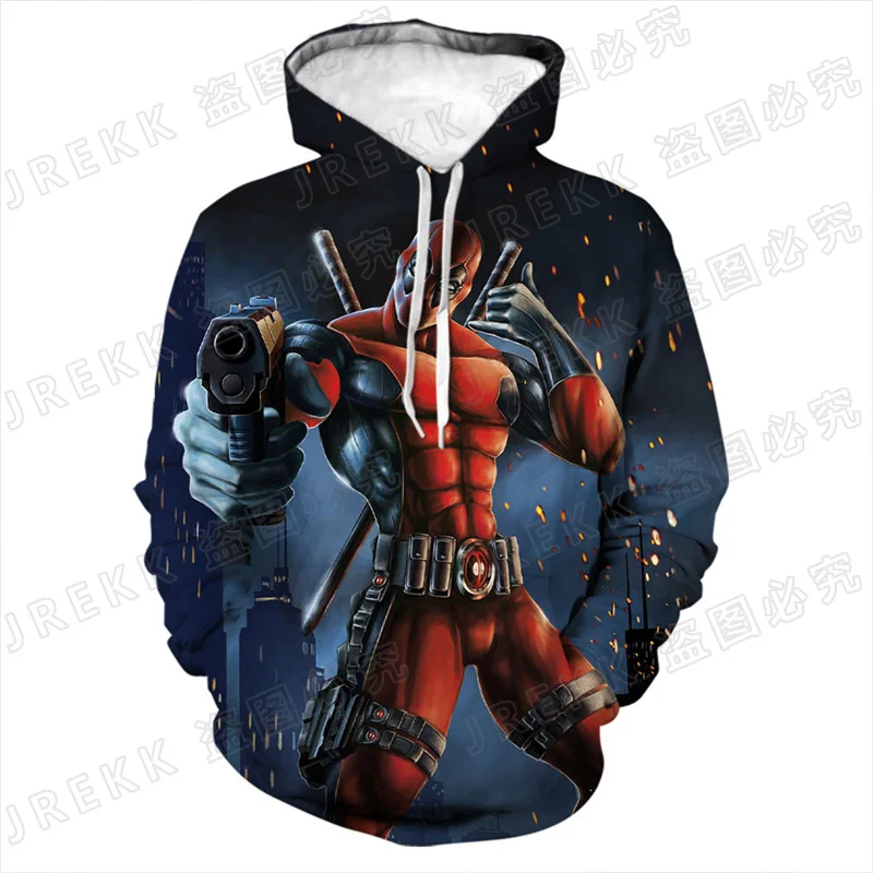 Толстовки с забавным 3D принтом Дэдпула крутой пуловер для мужчин женщин и детей