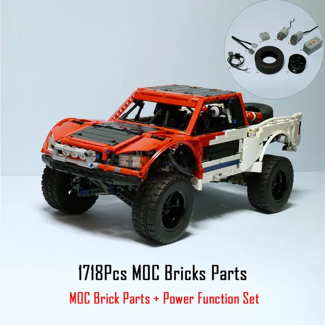 1718 шт. серия Technic MOC BAJA внедорожные короткие карточные гонки 3662 Модели Строительные наборы блоки игрушки подарок для мальчиков