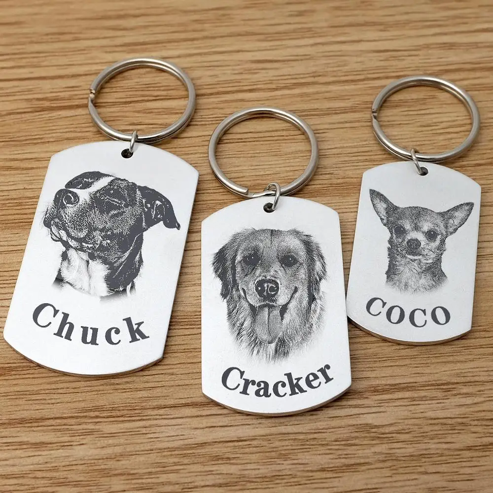 Тег фото собаки Персонализированная бирка идентификации изготовленная на заказ