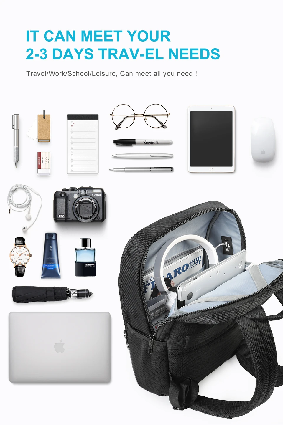 Tigernu New Classic Backpack Men High Quality Waterproof 15.6 inch Anti theft Laptop Backpack Fashion With 4.0 USB Charging