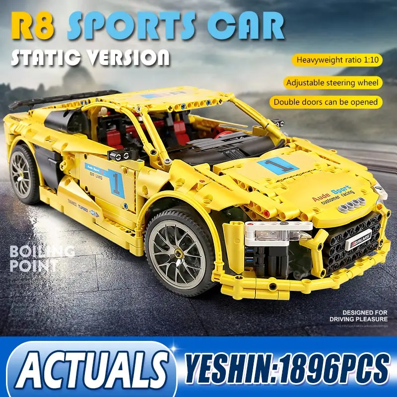 Пресс форма для King 13127 MOC 4463 Technic гоночный автомобиль R8 V10 второго поколения модель