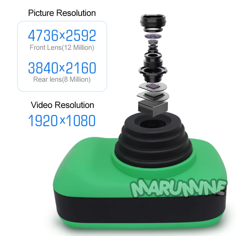 Marumine игрушки для детей фотоаппарат цифровой электронная мини-камера фотография Развивающие игрушки для девочек мальчиков подарок на день рождения
