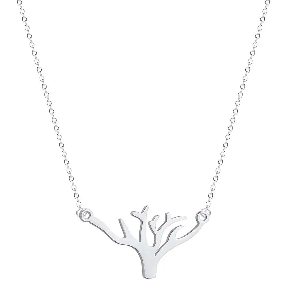 QIAMNI Animal Deer Horn Pendant Necklace Choker Elk Antler Collares New Year Christmas Jewelry Birthday Gift Collier | Украшения и