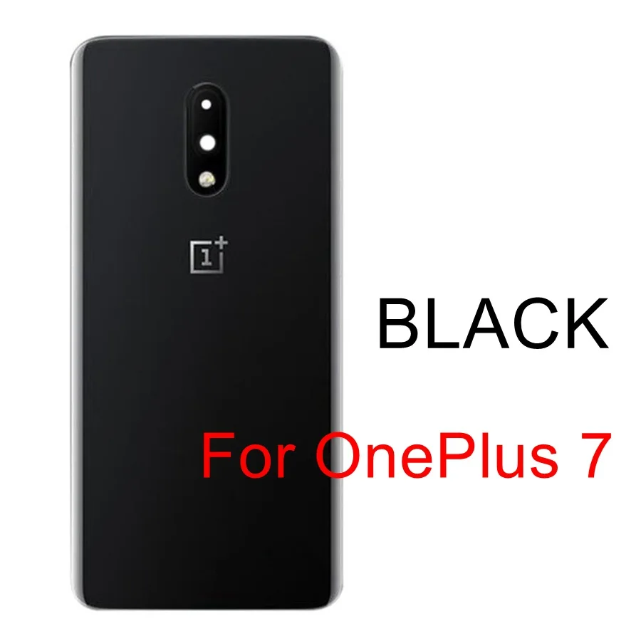 7 Black Заднее стекло Oneplus 6 6T 7 Pro крышка батареи Oneplus 6 задняя дверь Корпус чехол Oneplus 6T 7 Pro крышка батареи с объективом камеры - Цвет: 7 Black
