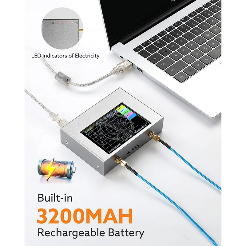 Векторный анализатор сети NanoVNA V2 Plus4 50 кгц-4 ГГц с комплектом радиочастотных