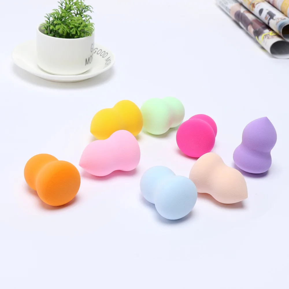 4.2*6cm Gourd Shaped Makeup Sponge Powder Puff Three-Dimensional Latex Powder Puff Makeup Beauty Tools Cosmetic Puff Colors Tool