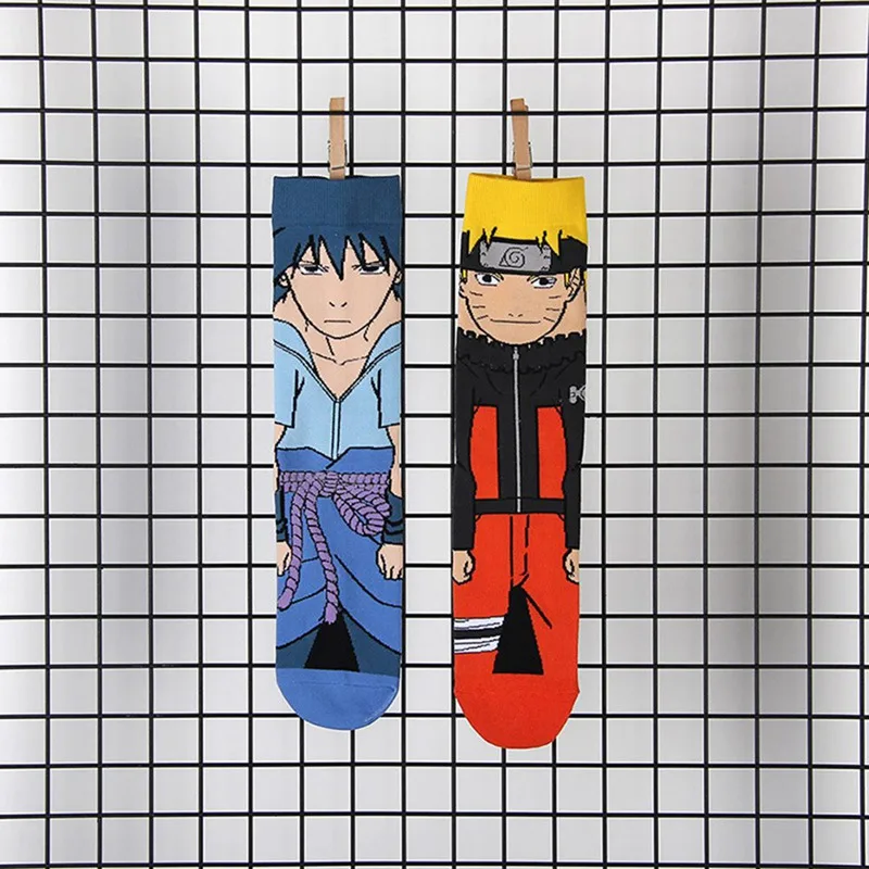 Забавные носки для взрослых с героями мультфильмов аниме Наруто персональные