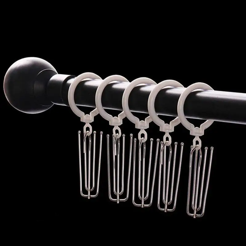 

40pcs Durable Curtain 4-Prong Hooks Curtain Hanging Hooks Curtain Accessories Four-Claw Hook, Hardened Four-Prong Cloth Hook