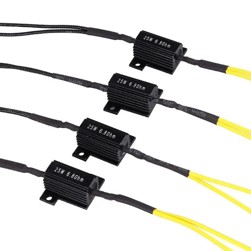 

1Pair Moto Resistance Power Resistor Load Decoding Resistor for LED Mini Turn Signal Flash Light Repairing Parts 25W 6.8Ohm