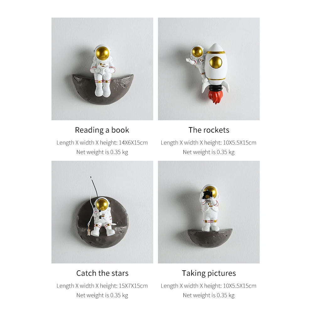 

Nordic Wall Decoration Frame Astronaut Resin Figure Wall Shelves Decorative Decorations for Living Room Hanging Wall Shelf Gifts