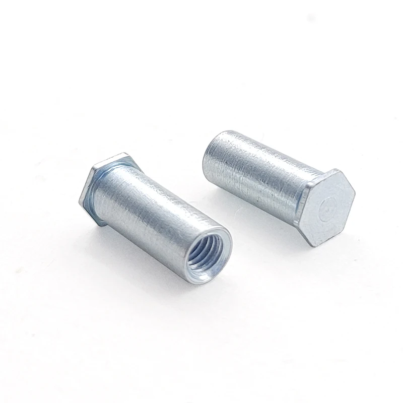 100 шт. оцинкованная гайка из углеродистой стали с отверстием под давлением 4/5/6/7/6 0