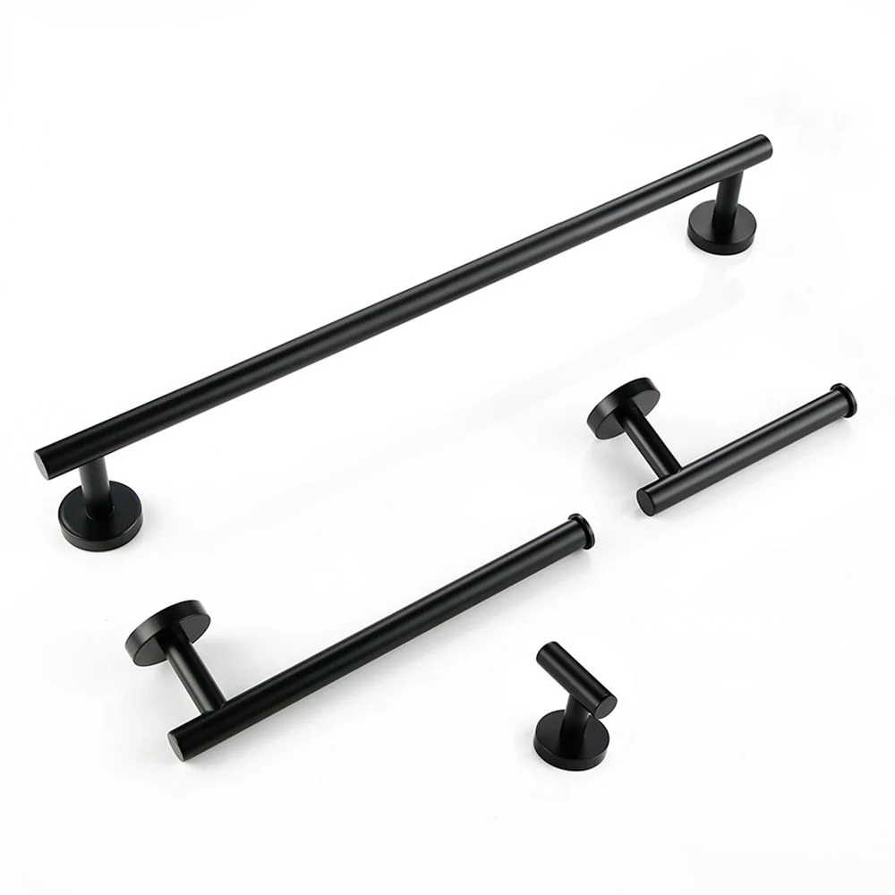 Набор оборудования для ванной черный крючок халата вешалка полотенец стойка