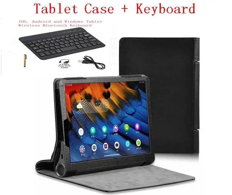

Case Keyboard For Lenovo yoga tab5 YT-X705 10.1 inch tablet Bluetooth Keyboard PU Leather Smart Cover Protector Shell + pen