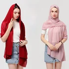 Новый дизайн бренд шарф Для женщин высокое качество пузырь шифоновые шарфы для Для женщин хиджабы в полоску женская накидка для пляжа платок шарфы Бандана