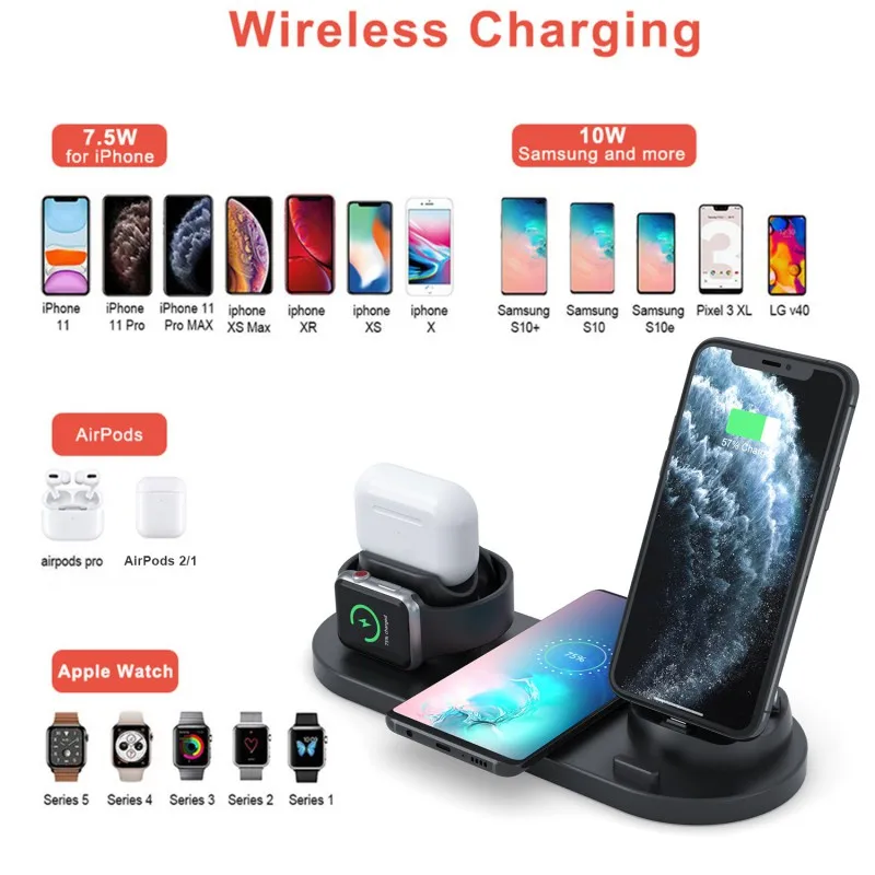3 в 1 зарядная док-станция для Apple Watch подставка AirPods станция IPhone горячая Распродажа