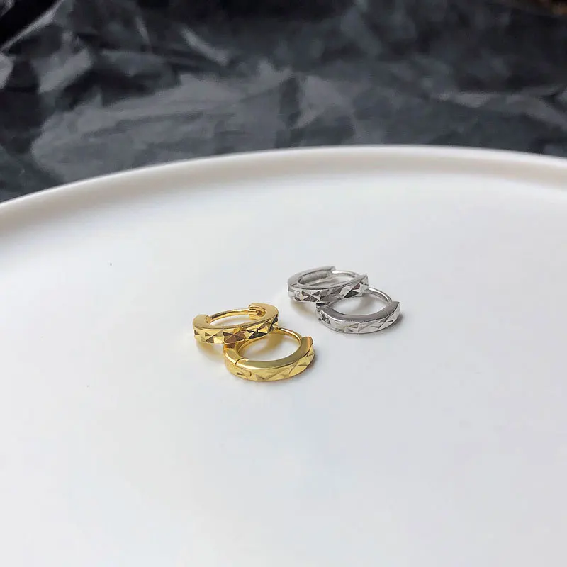 

YC4404E S925 Silver Fashion Delicacy 4A Zircon Geometry Circle Ear Stud GIRL'S Gift Party Banquet WOMEN'S Jewelry Ear Stud 2021