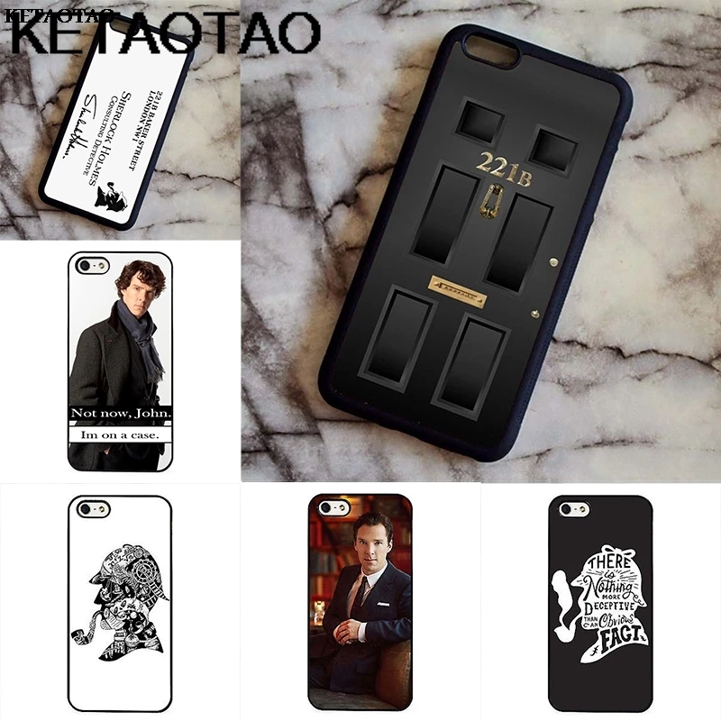 KETAOTAO магнитные 221B двери Шерлок телефонные чехлы для iPhone 4S SE 5C 5S 6S 7 8 X Plus XR XS Max
