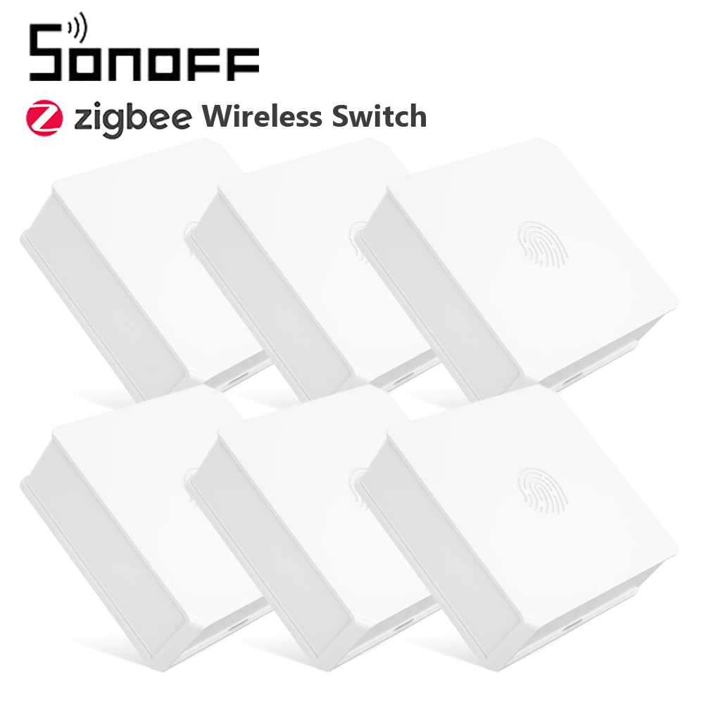 6 шт. беспроводной переключатель SONOFF SNZB 01 Mini Zigbee двухсторонний света для умного