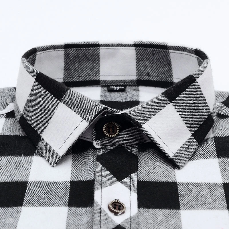 AOLIWEN men spring autumn 45% cotton red black plaid shirt trend casual sweat absorbent breathable soft long sleeve slim shirts