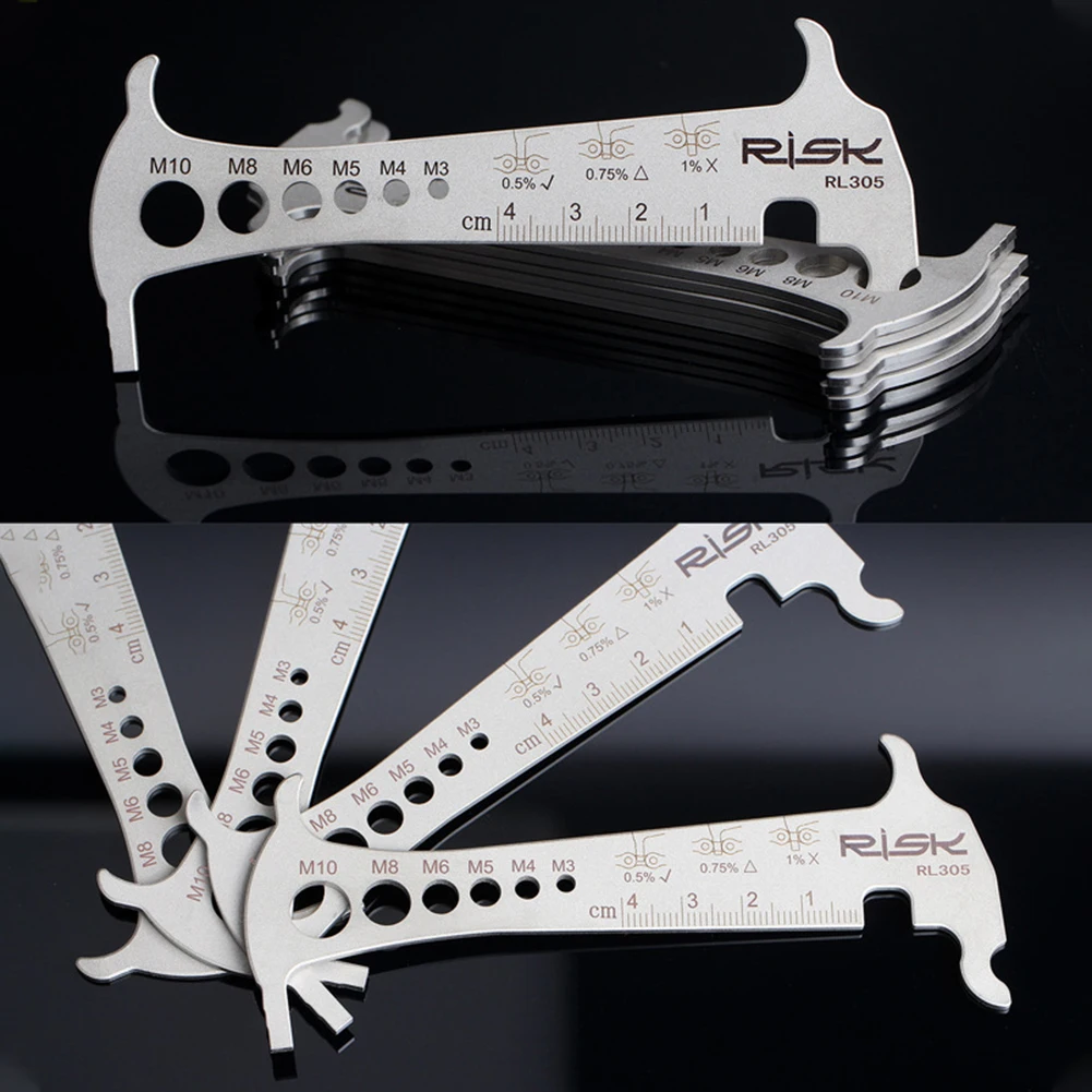 

Bike 3-In-1 Chain Bolt Checker Measurer High Hardness CNC Milling Stainless Bicycle Chain Wear Indicator Measuring Repair Tool