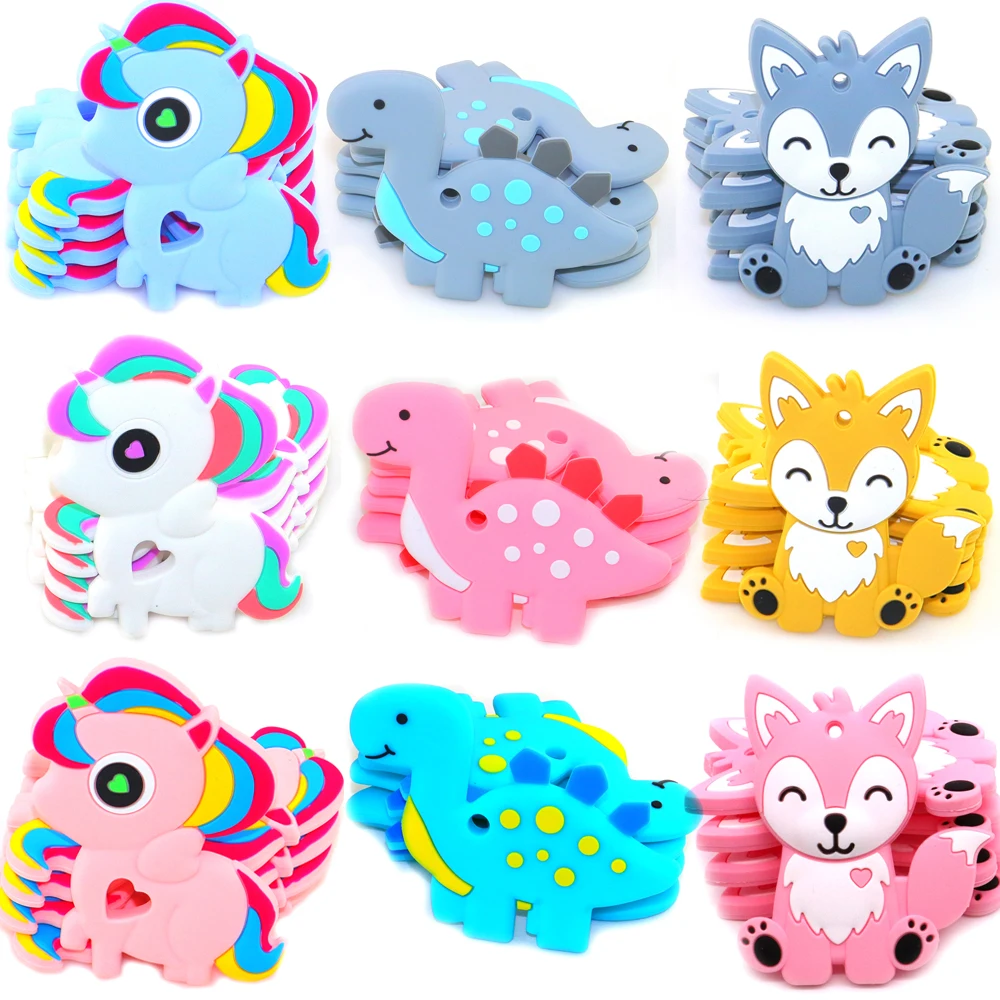 

Teether Teething For Baby Infant Chewable Chewing Silicone Pendants For BPA Free Food Grade Silicone Teether Pendants