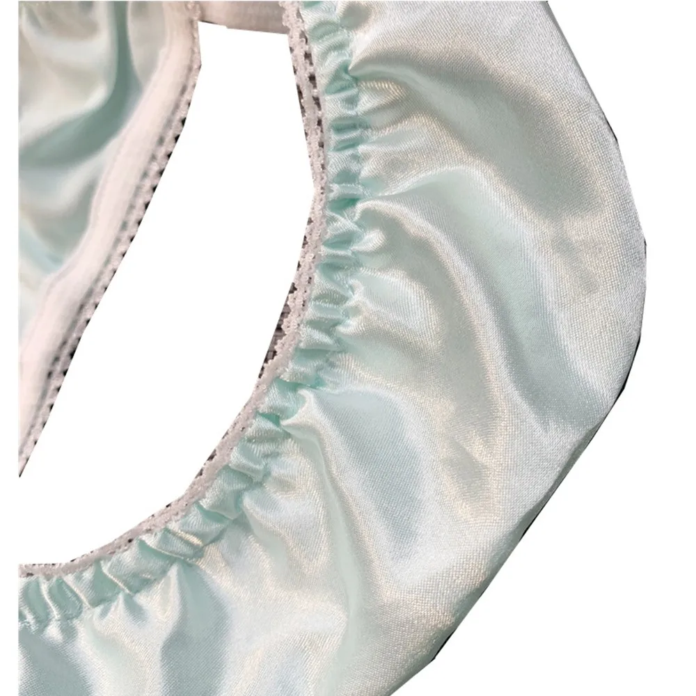 

Satin T-Back Thongs Men Elastic G-string Underwear Low Rise Sexy Simple Panties Erotic Lingerie Underpants Bulge Pouch C String