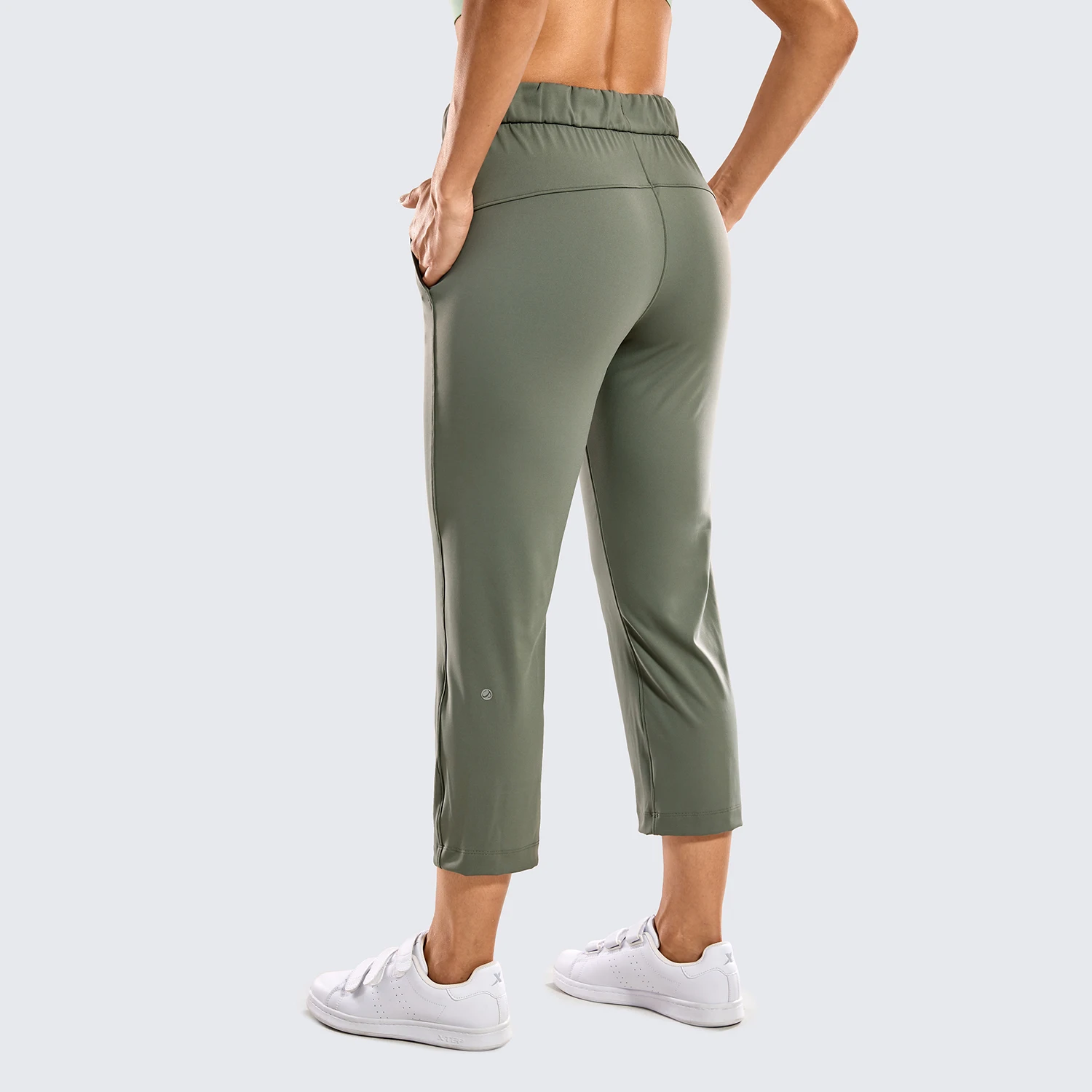 Женские повседневные брюки для пробежек SYROKAN укороченные со средней посадкой и