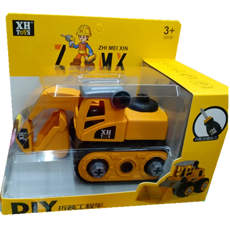 Детский DIY экскаваторный валик бульдозер разборка сборка строительный грузовик