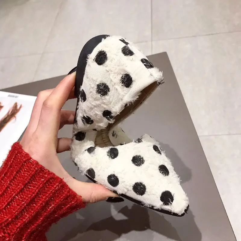 

2020 New Summer Casual Shoes Woman Slip-On Breathable Flats Fashion Women's Shoes Lady Polka Dot Mesh Ballet Flats ZH100492