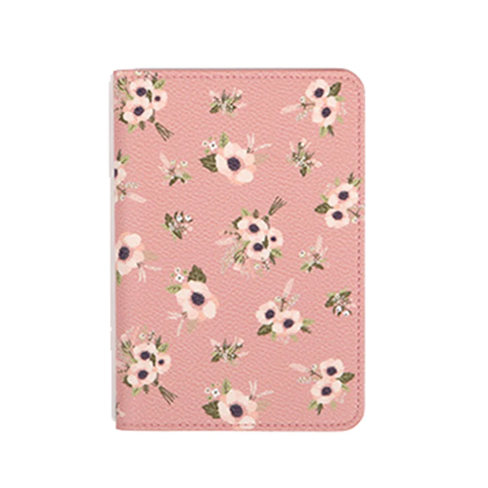 Pink Flower Освего с милым принтом Для женщин Обложка для паспорта из искусственной кожи держатель карты путешествий Обложка для паспорта обложка на паспорт - Цвет: Pink Flower