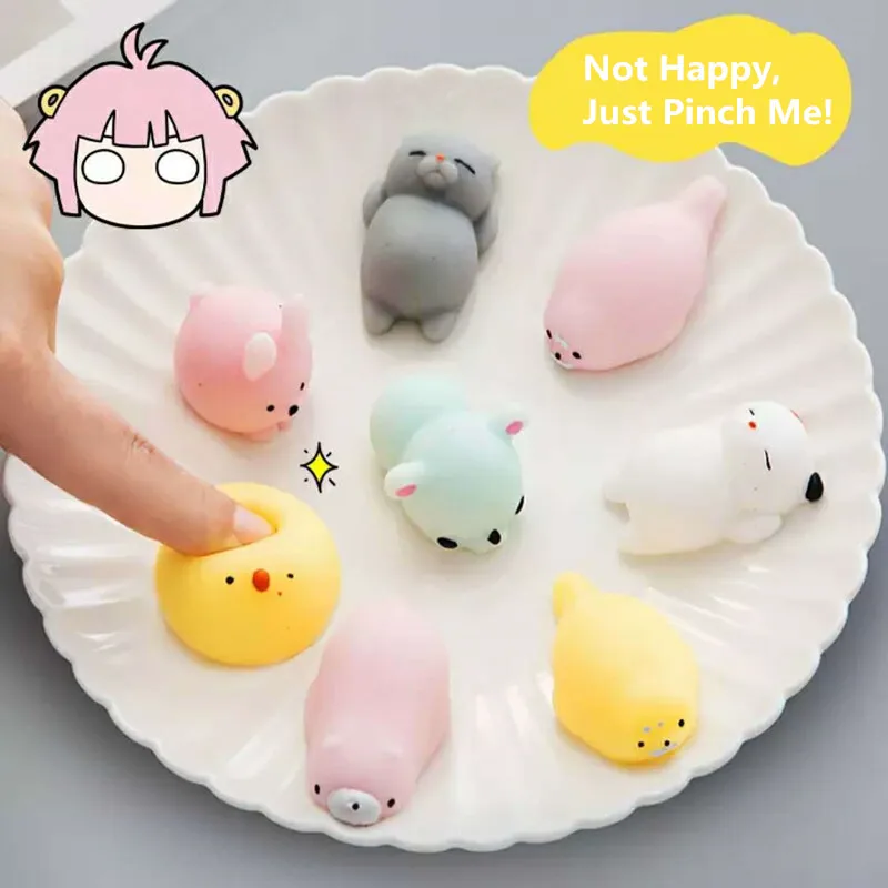 

3pcs-5pcs/Set Of Cute Soft Cute Children Adults Creative Solutions Venting Reducing Pressure Toys Cute Animal Balls Toy Gifts
