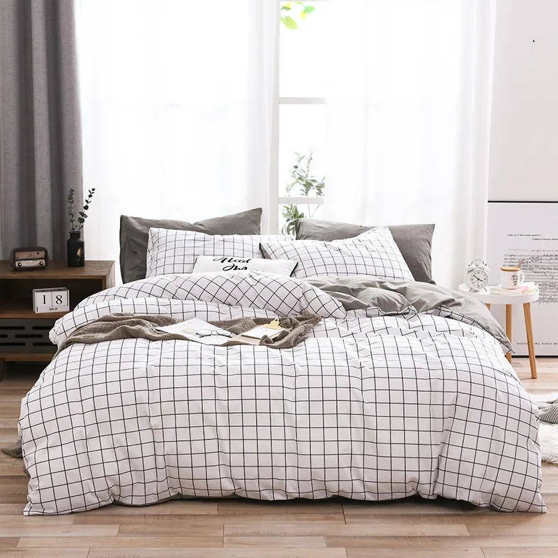 

ELKA Cotton Simple Style Comfortable Soft Duvet Cover Set Comforter Bedding Sets Queen Bed Sheets and Pillowcases Oceania