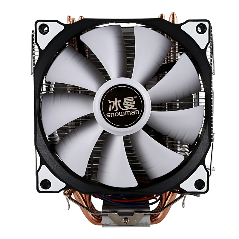 Снеговик cpu Cooler Master 5 прямой контакт тепловых труб замораживание башня система охлаждения процессора двойной вентилятор с PWM 2 вентиляторы