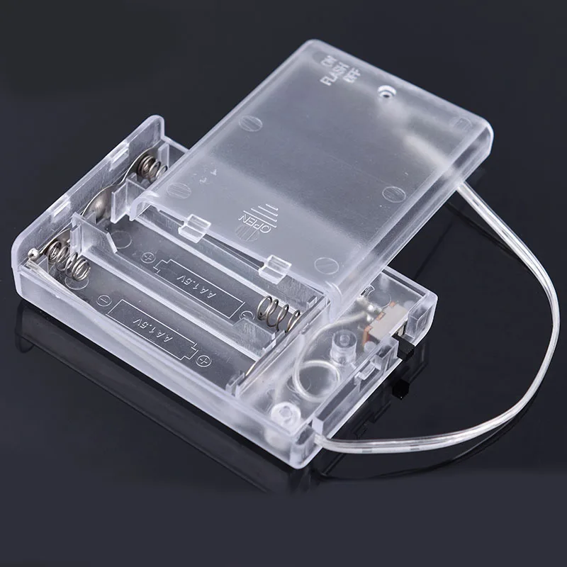 Прозрачный пластиковый контейнер для батарей аа 3 слота|Детали и аксессуары| |