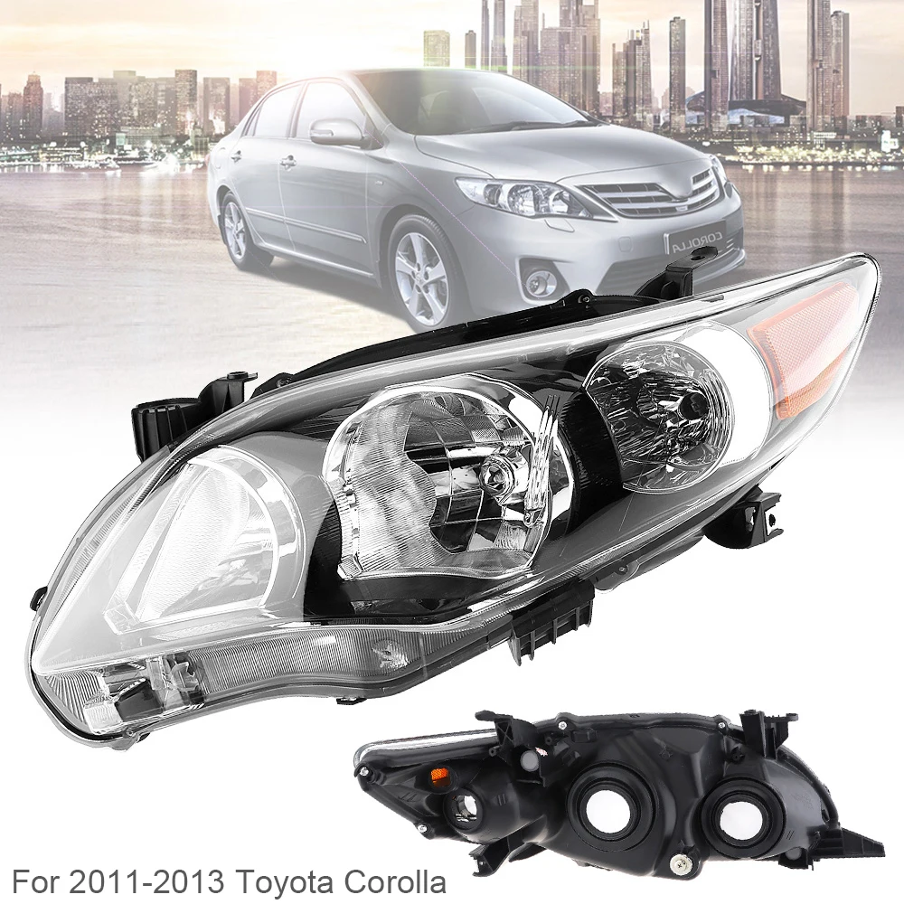 Waterproof Durable Left Side Car Headlight Lamp 81110-02B60 Fit for 2011-2013 Toyota Corolla Base CE LE