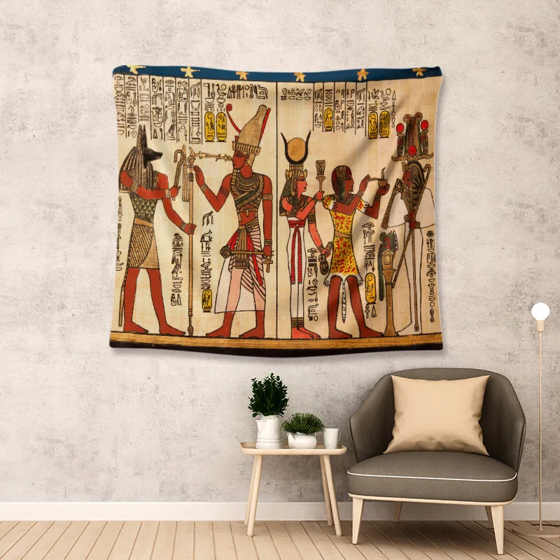 

Egyptian pyramid mural home decoration tapestry psychedelic scene Bohemian decorative tapestry bed sheet sofa blanket Picnic mat