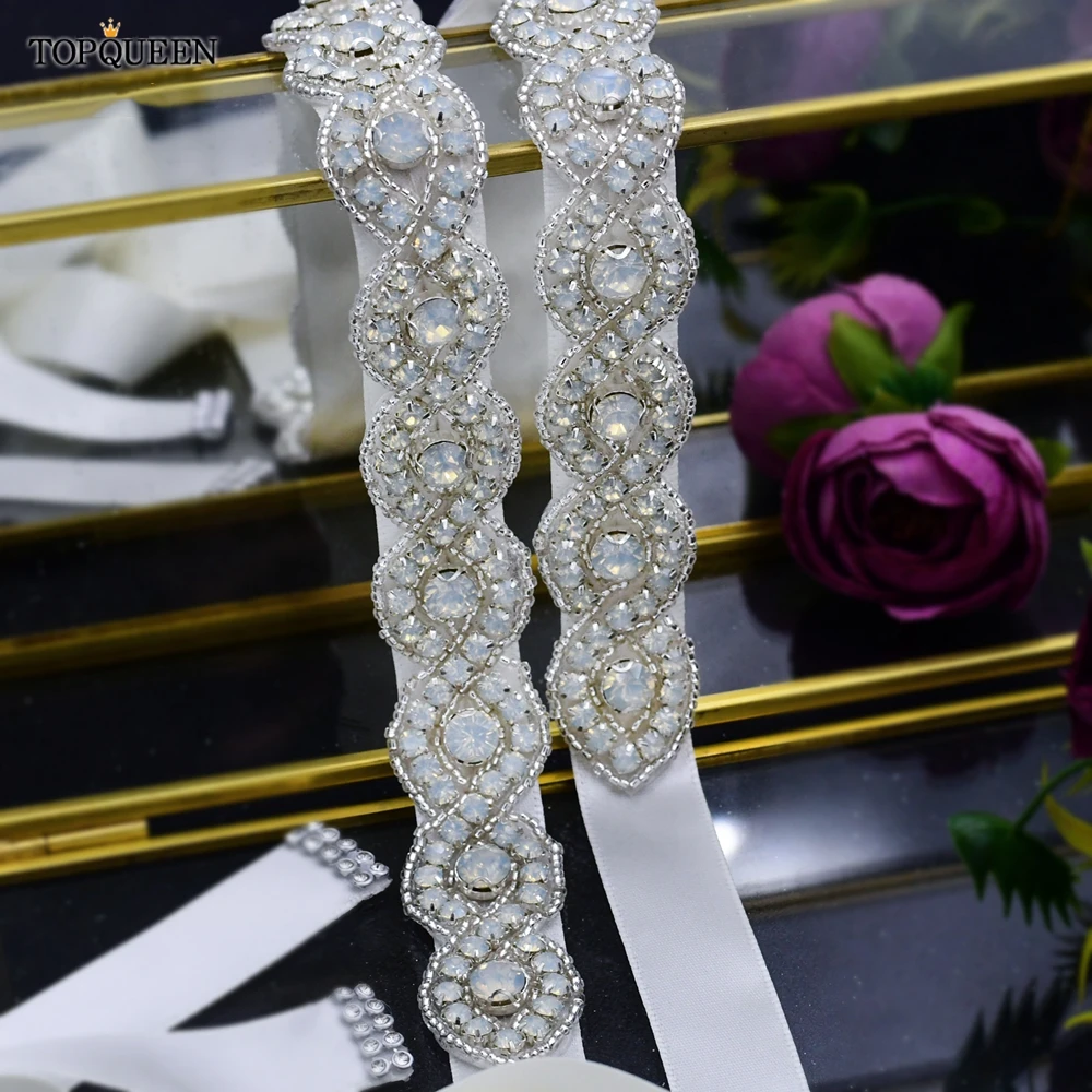 TOPQUEEN S28-P Свадебный опал стразы пояс модный для женщин кристалл свадьбы вечеринки