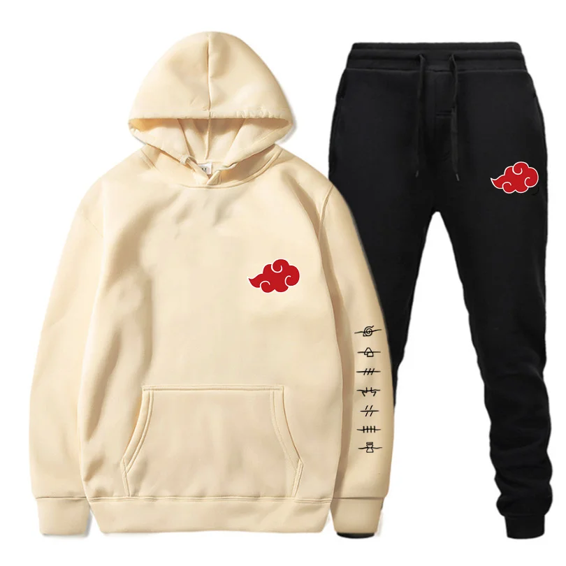 

Akatsuki Cloud Symbol Print Hoodie Men's Women's Sportswear Streetwear Pullovers 2 New Unisex Couple Companion Sports Suits