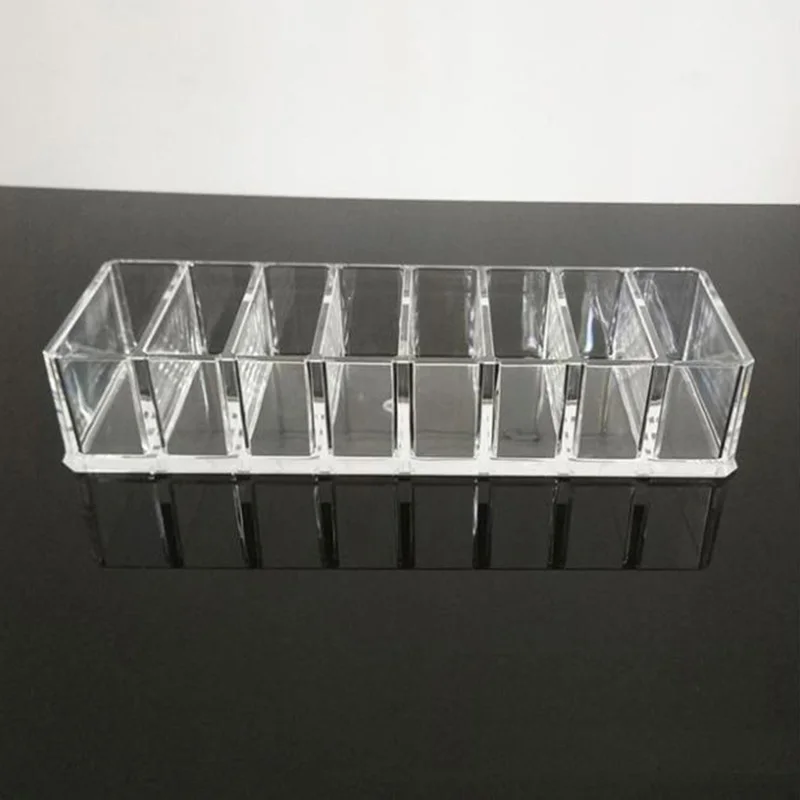 Прозрачный акриловый Органайзер для макияжа 8 сеток ящик хранения кистей помады
