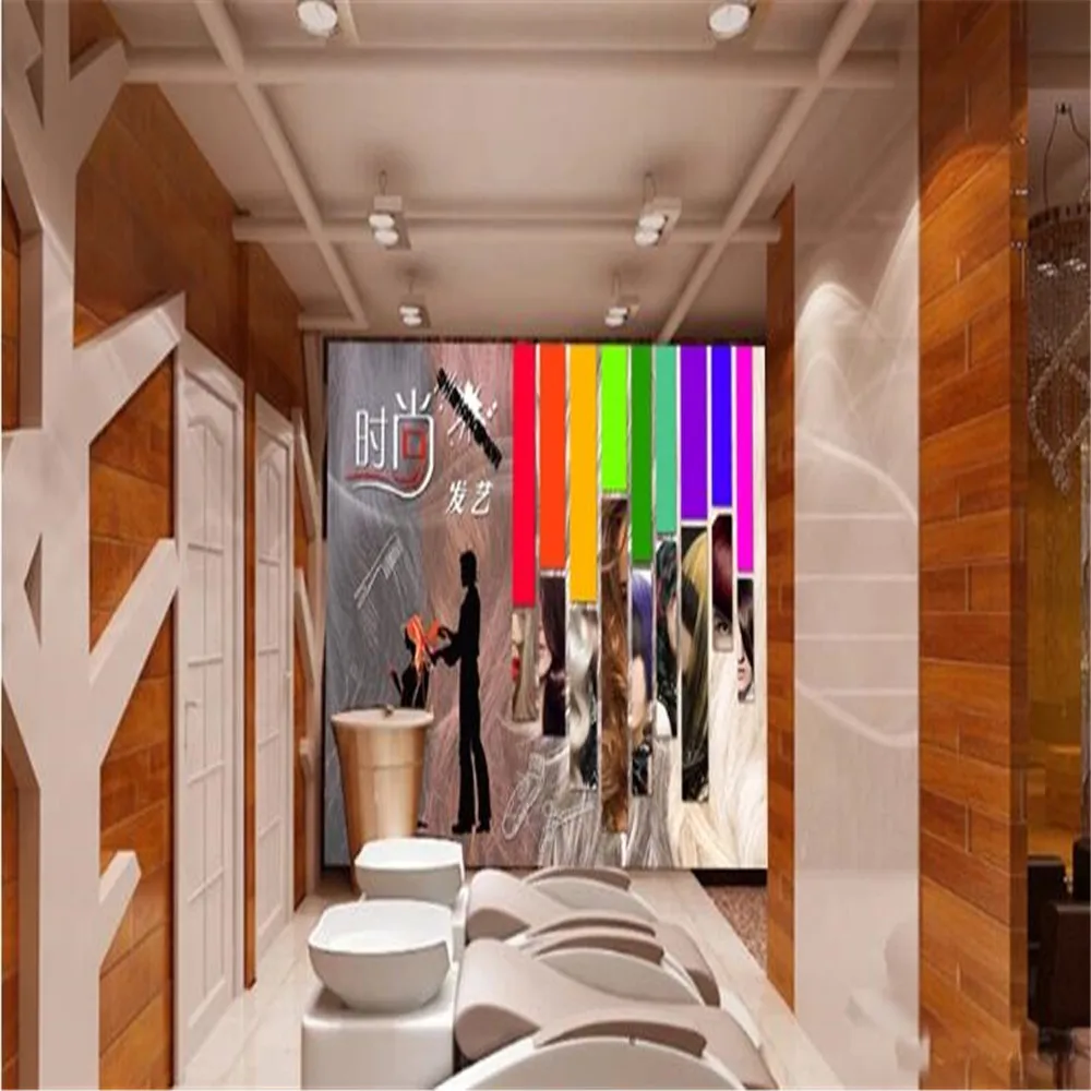 Фотообои milofi9 большие для парикмахерской ретро ТВ фотообои | Обустройство дома