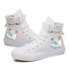 Аниме Косплей ноль два высокие холщовые ботинки, повседневные дышащие кроссовки унисекс для отдыха, Вулканизированная подошва, 2021