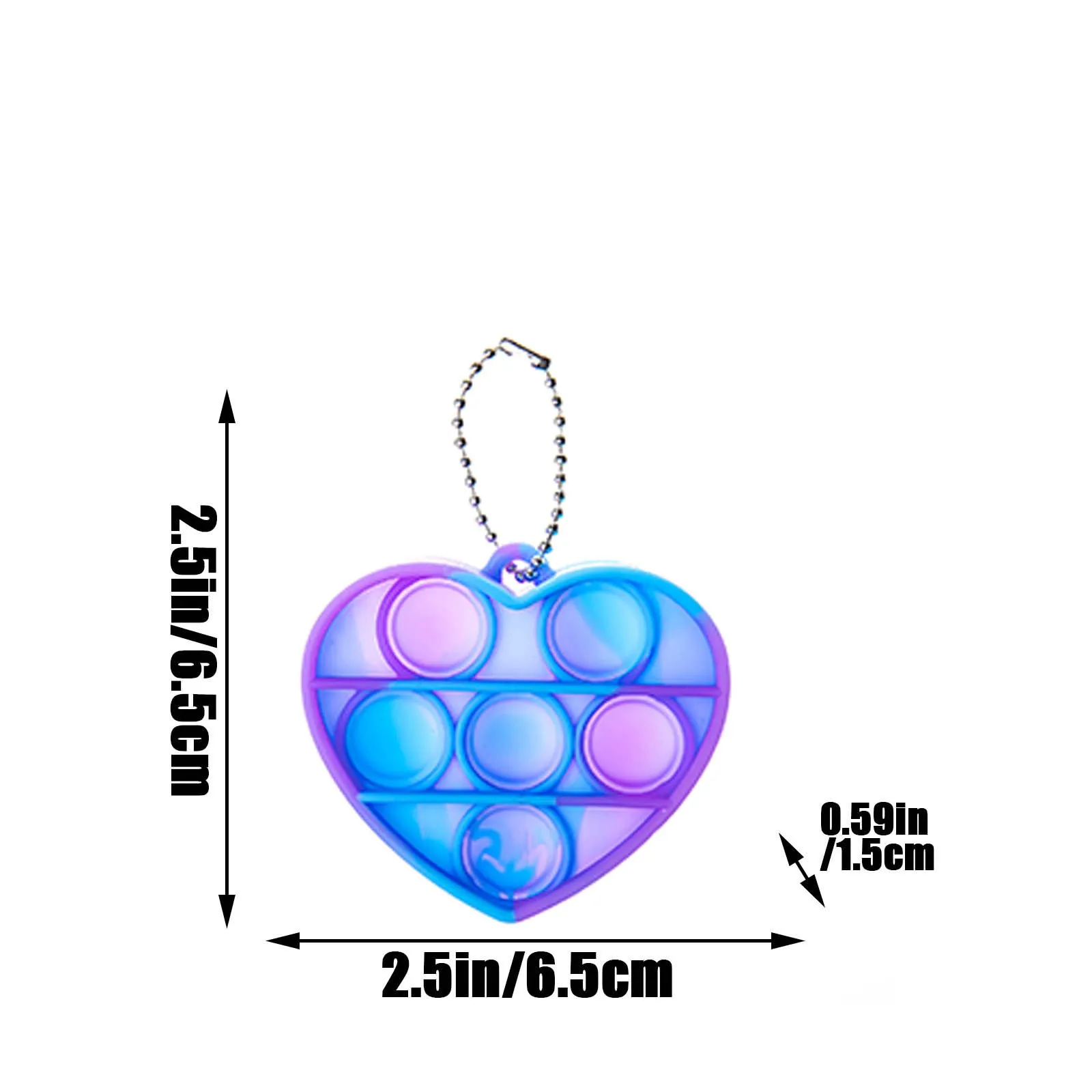 

New Decompression Dimple Popsit Fidget Key Chain Pendant, None-anxiety Stress Relief Key Ring Popss It Toys Novelty Toy Key Ring