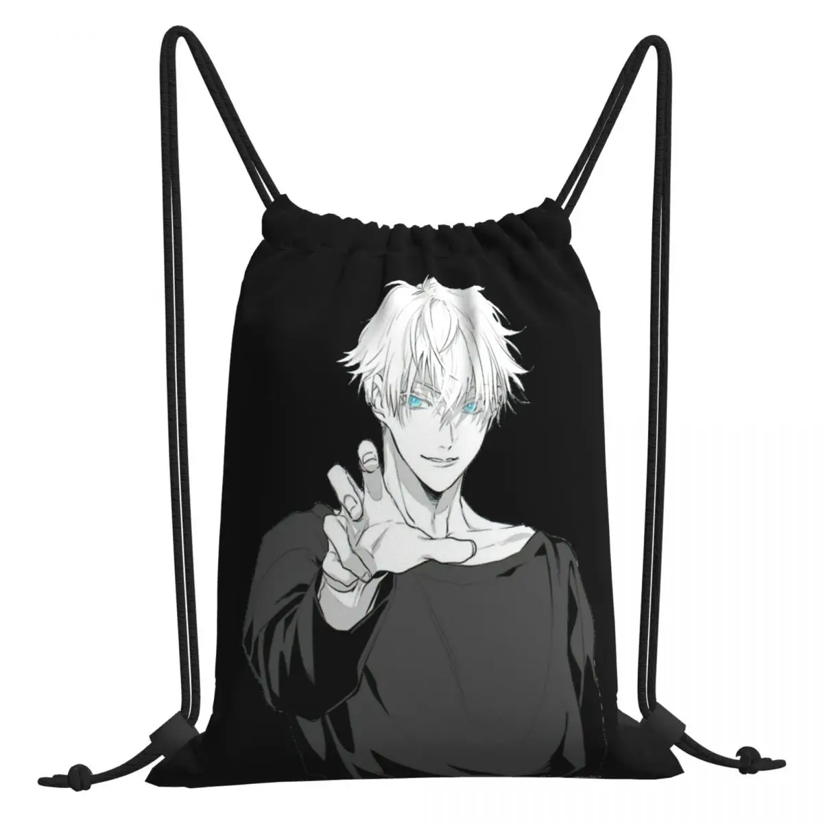 

Gojo Satoru Sensai Epic Style Jujutsu Kaisen Anime Portable Sports Drawstring Bags Riding Backpack Gym Clothes Storage Backpacks