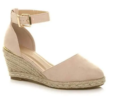 

and in shoes spring Women's summer slope heel sandals straw weave large-size 43 women's shoes