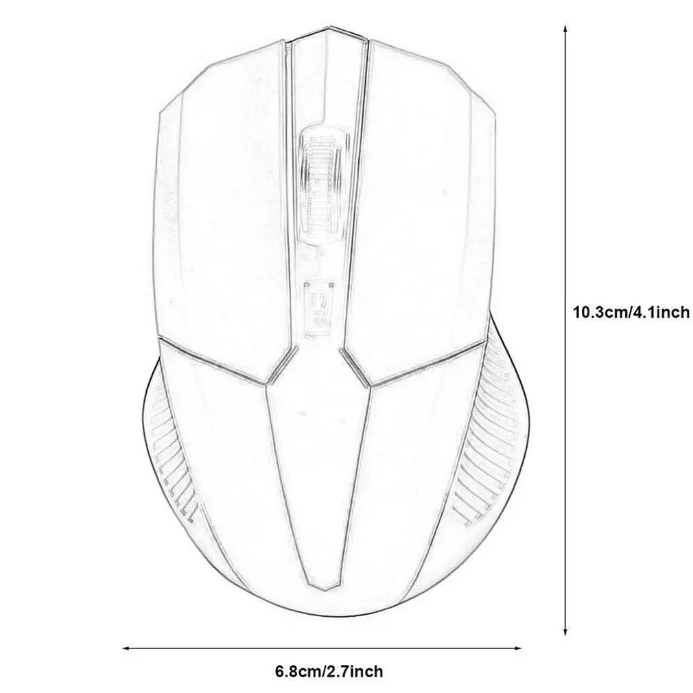 

USB Wireless Mouse Gamer Computer Mouse Ergonomic Mause 4 Button Optical Gaming Mouse for PC Laptop Home Office Smooth Operation