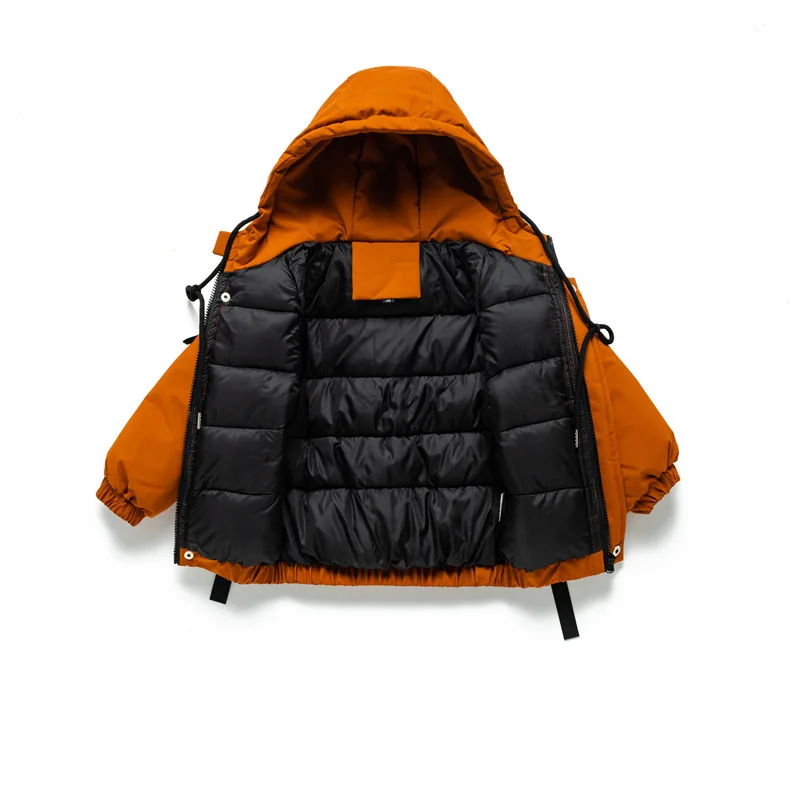 

Winter Casual Heavyweight Hooded Child Coat Warm Cotton Baby Boys Jackets Children Outerwear Kids Outfits For 2-6 Years Old