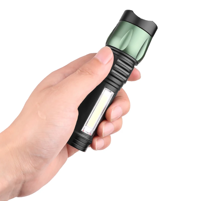 

XP-G Q5 USB перезаряжаемая мини светодиодсветильник Вспышка 3 режима Встроенная батарея фонарь водонепроницаемый портативный COB освесветильни...