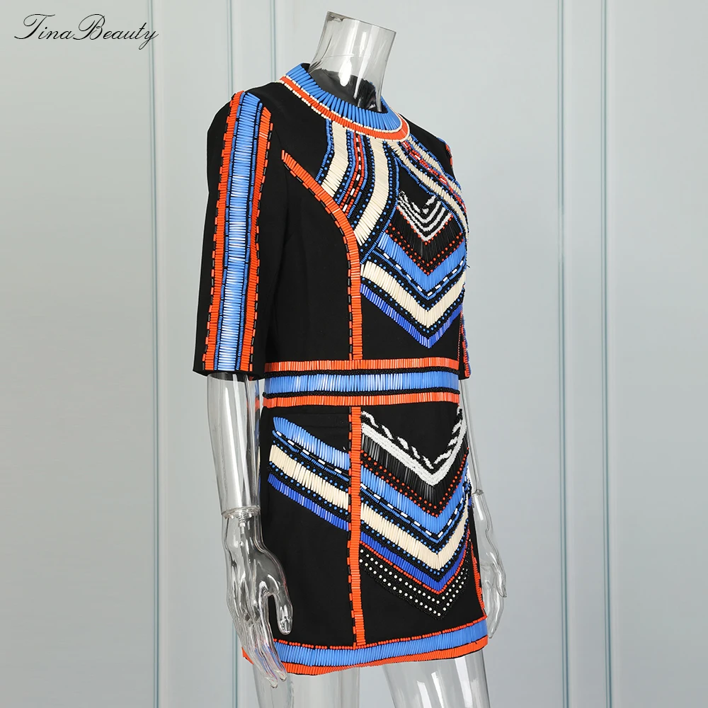 Платье с бисером и узором Tina Beauty Inca | Женская одежда