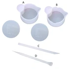 L5YD 1 набор силиконовых конфет, прозрачный клей, смешивающие чашки для самостоятельного изготовления ювелирных изделий из каучука